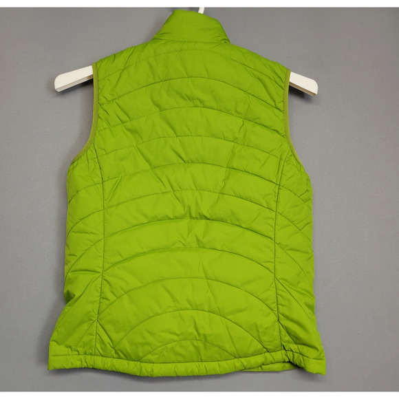 Lands End Puffer Vest Womens Small Green Blue Full Zipper Pockets Sleeveless - Picture 10 of 11
